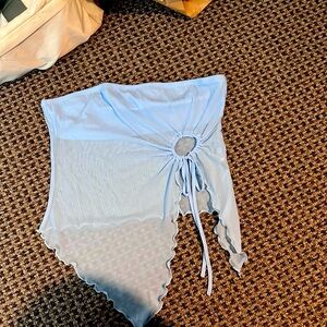 Light blue fairy net tube top